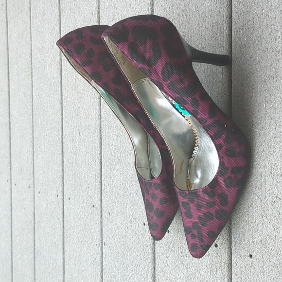 Rampage Animal Print Mesh Overlay 4in Heels - Picture 3 of 11